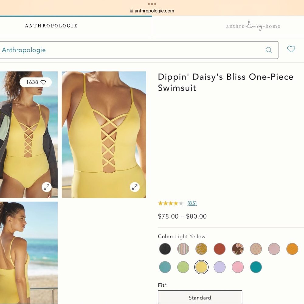 BNWT vibrant yellow ribbed 1pc
